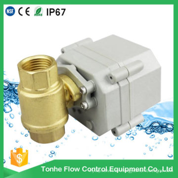 Dn15 NSF61 Brass Electric Ball Valve Price Cr202 Two Wires